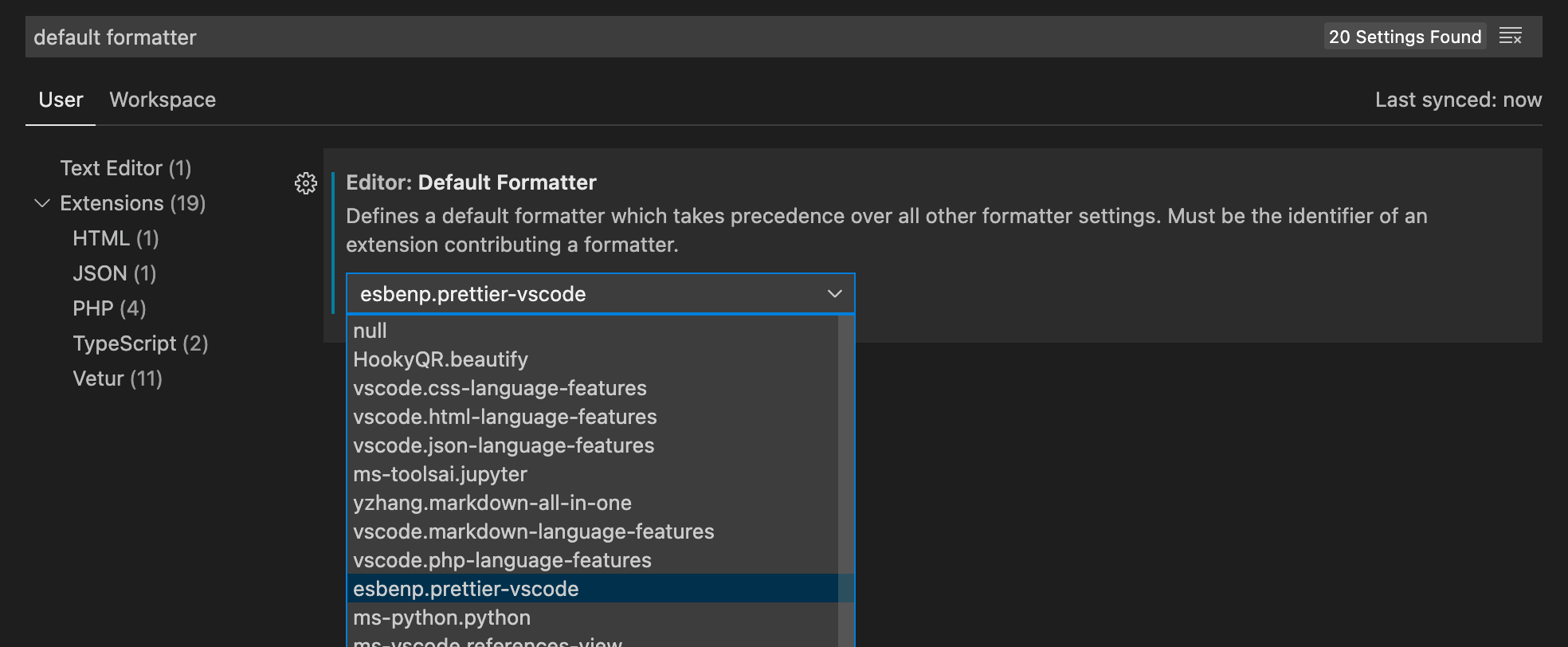 default formatter default formatter